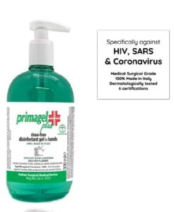 Primagel Plus Instant Hand Sanitizer Certified HANDRUB 100% Made in Italy imported