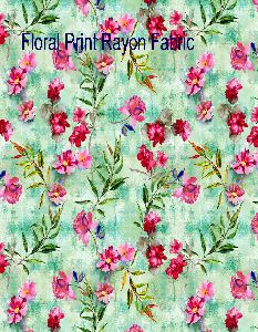 Floral Printed Rayon , 120 GSM