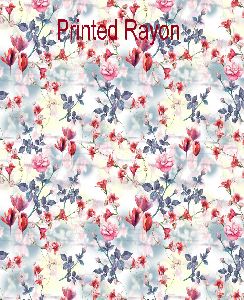 Floral Printed Rayon  Fabric