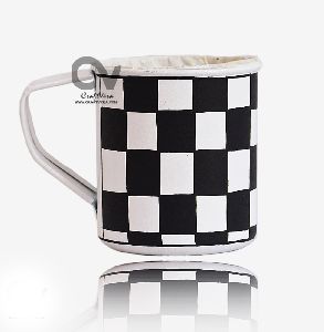 Hand painted Enamelware Chess Decorative Mug