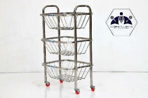 stainless steel fruit trolley