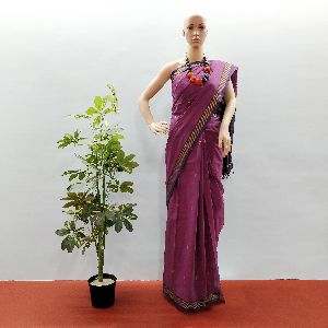 GiTAGGED Udupi Purple with Butta Pure Cotton Saree