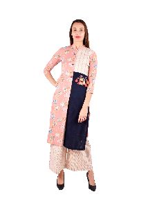 Printed Kurta Palazzo Set