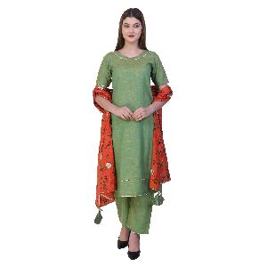 Solid Kurta Palazzo Suit Set