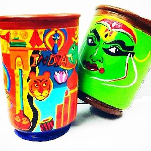 Hand-painted Lassi Glass