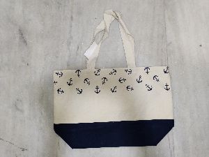 PRINTED JUTE BAG WITH DYED GUSSET
