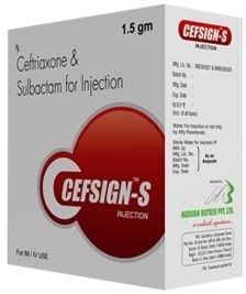 1.5gm Cefsign-S Cefitiaxone & Sulbactom Injection