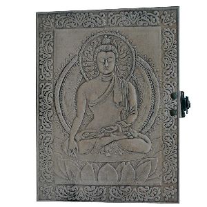 Handmade Buddha Leather Journal, Spiritual Meditative Journals