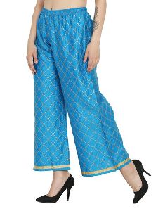 Chikan Palazzo pant for Girls_Sky Blue