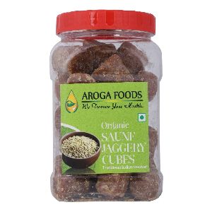 Aroga Foods Organic Saunf Jaggery Cubes