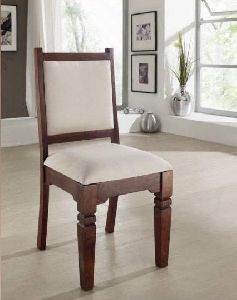 Solid Acacia Wood and Cotton Chair