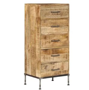 17.7x13.8x41.7 Inch Solid Mango Wood Storage Cabinet
