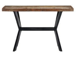 Solid Reclaimed Wood and Powder Coated Steel Legs Center Table