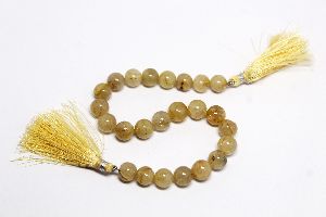 Golden Rutilated Quartz  gemstone beads