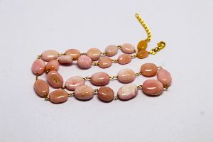 Pink Opal Rosary Necklace