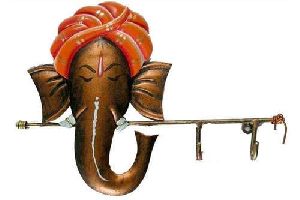 Wrought Iron Ganesha Key Holder