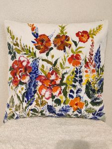 Floral Bunch Cushion Cover For Home Decoration 16 x 16 Inch