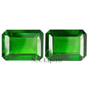 Chrome Diopside Faceted Octagon Gemstone