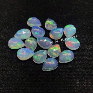 Ethiopian Opal Rose Cut Pear Gemstone