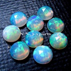 Ethiopian Opal Rose Cut Round Gemstone