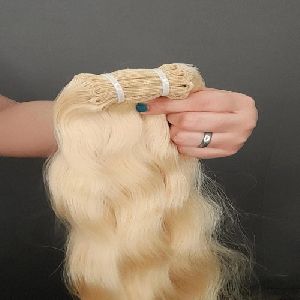 Blonde hair extension