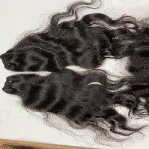 Wavy virgin human hair