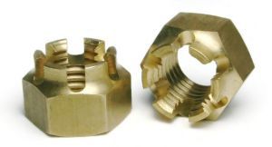 Brass Slotted Hex Nuts