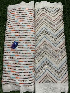 Flex Cotton Embroidered Fabric