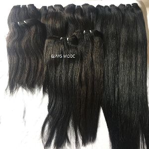 High quality raw virgin indian straight human hair cuticle aligned bundle with matching closure