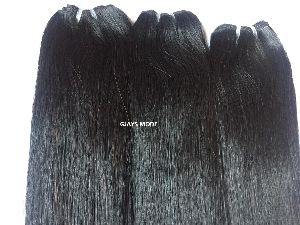 Single donor indian straight wefted hair