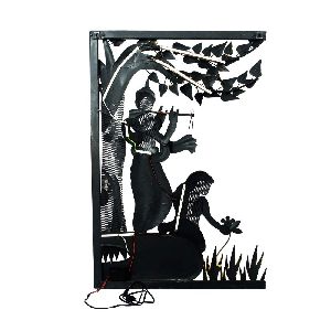 Iron Radha Krishna Under Tree with LED