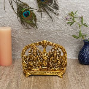 Gold Plated Laxmi Ganesh Frame