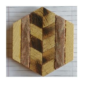 NEW STYLISH HEXAGON SHAPE STYLE PURE 100% NATURAL WOODEN COASTER