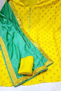 Banarasi Dola Silk Unstitched Suit Material
