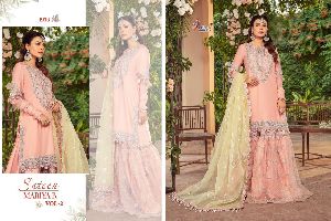 Shree Fabs Sateen Unstitched Suit Material