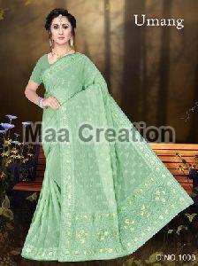 Umang Silk Embroidered Saree