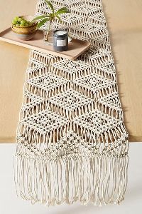 macrame table runner