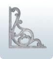 10 X 9 Inch Corner Decorative CI Casting