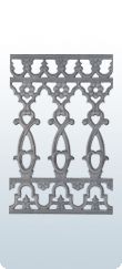 17 X 11.50 Inch Continuity Railing Decorative CI Casting