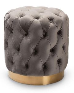 Grey Luxry Pouf