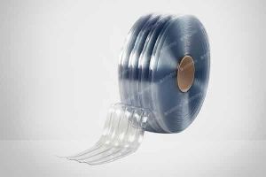 6 mm Tint Blue Ribbed PVC Strip Curtain - Food Grade (Non DOP)