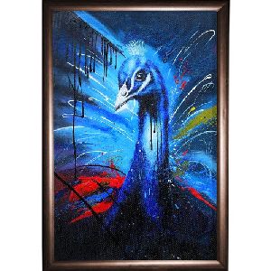 Watercolor Peacock Painting