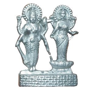 S9100-17 - Lakshmi Narayana Padarasa Vigraham Parad Vigraha Mercury Idol Rasa Silai 2inch 94grams