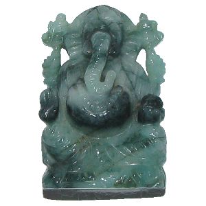 S967268 - Natural Emerald Ganesh Margaj Pacha Ganapathi Marakatha Vinayagar 147cts