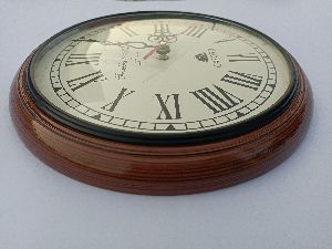 Vintage Wooden Wall Clock 12 Inches