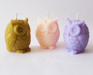 Decorative candle owl shape