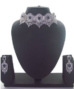 Diamond Choker Necklace Set
