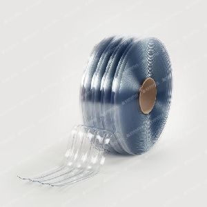 6 mm Ribbed Tint Blue PVC Strip Curtain