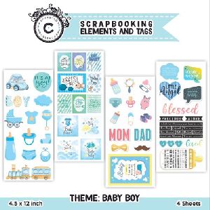 Scrapbooking Babyboy Tags Sheets