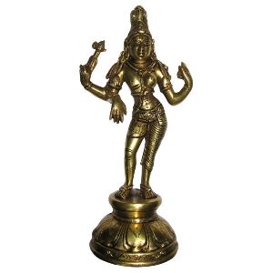 ardhanarishvar a combined form of shiva parvati brass idol